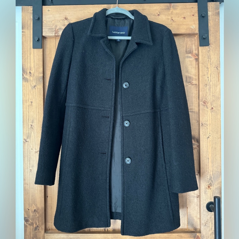 Lands End Black Coat
